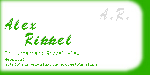 alex rippel business card